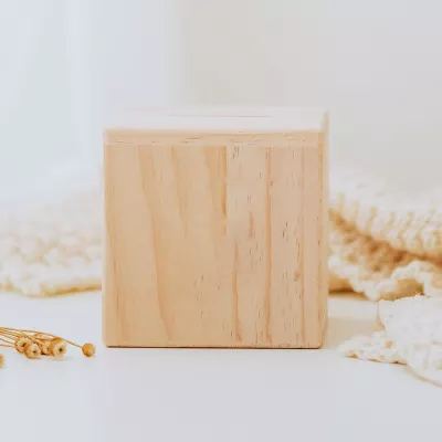 A176 Personalized Scots Pine Wooden Money Box – Custom Wooden Piggy Bank, Coin Bank, Savings Box & Birthday Gift