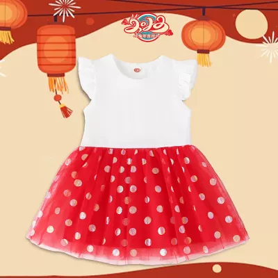 A016-A020 Cotton Princess Dress – Girls Tutu Dress with T-Shirt Top, Layered Tulle Skirt, Party Dress & Costume Dress