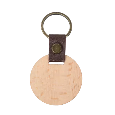A085 Personalized Walnut Wood Keychain – Custom Wooden Key Ring, Wood Key Holder & Bag Charm, Corporate Gifts, Group Gifts & Holiday Gifts