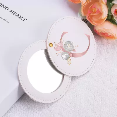 A513 Gifts for Wedding Bridesmaids PU Makeup Mirror