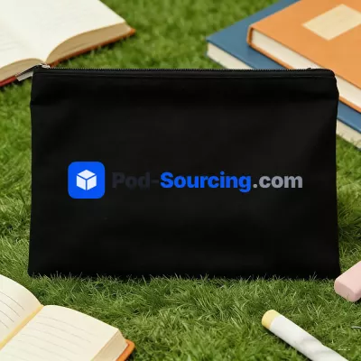corporate gifts personalize Logo Zippered Pouch, Corporate Branded Makeup Bag, Printed Tech Company Pouch for Work or Travel