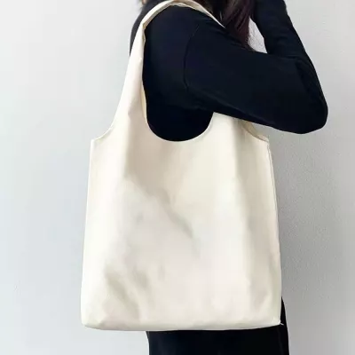 A032 Canvas Vest-Style Tote Bag – Reusable Shopping Bag, Shopper Bag, Shoulder Bag & Storage Bag