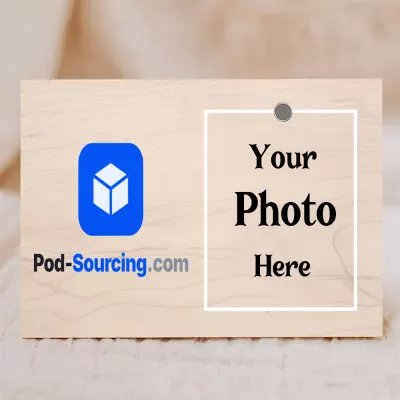 branded merchandise Logo Wood Photo Frame, Custom Corporate Branded Wooden Picture Frame, Your Photo Here Promo Display Board