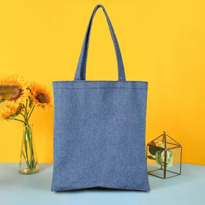 A154 Denim Tote Bag – Reusable Shopping Bag, Shopper Bag, Shoulder Bag, Handbag, Storage Bag & Everyday Carry Bag
