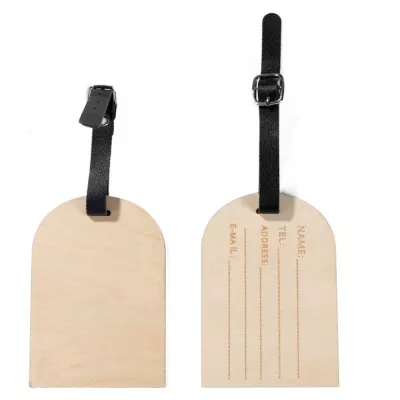 A497.  Basswood Plywood Wooden Luggage Tag Radiata Pine Plywood Travel trip