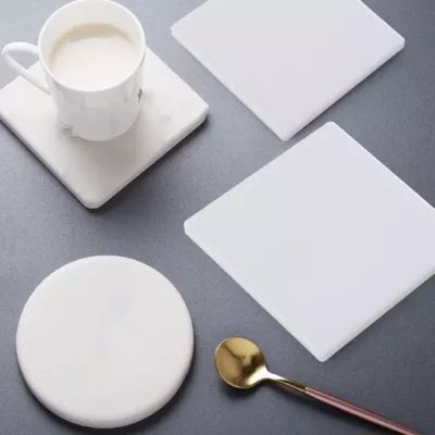 Ceramic Coaster Set – Heat-Resistant Drink Coasters for Tea, Coffee, Beer & Wine (Color & Size Customizable)