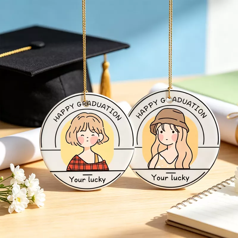 Personalized Graduation Ornament with Custom Portrait Keepsake
