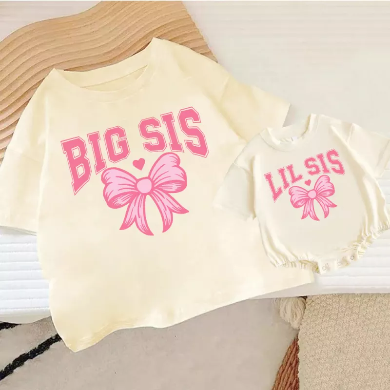 Matching Big Sis Lil Sis Sister Shirt Set for Girls