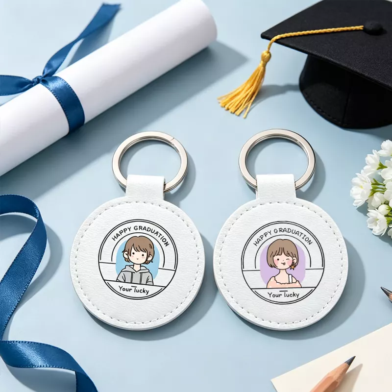 Personalized Happy Graduation Keychain Custom Name Graduate Keepsake