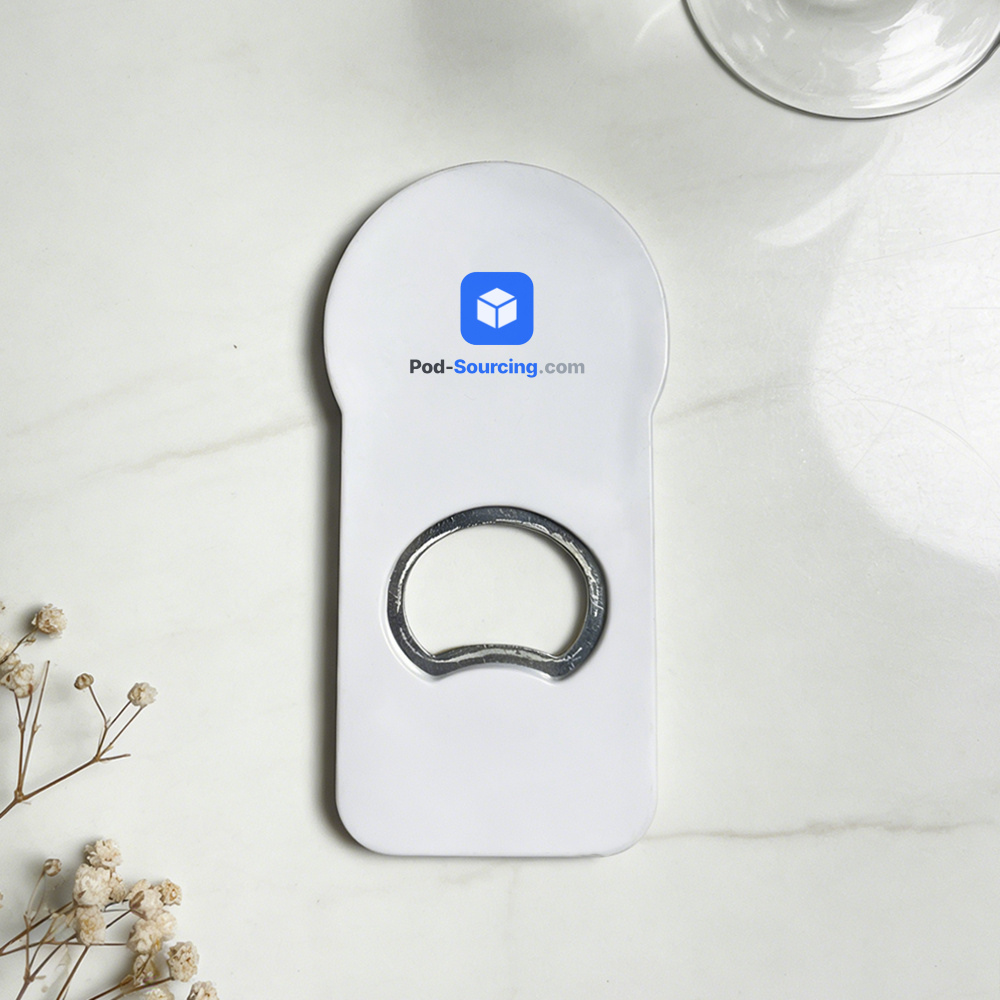 company Logo custom print gift Bottle Opener, Custom Corporate Promotional Bottle Opener, Blue Cube Branded Bar Tool for Business Gifts