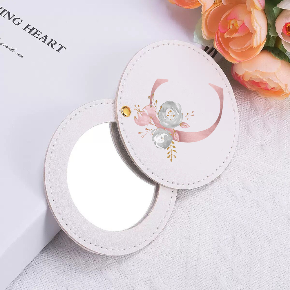 A513 Gifts for Wedding Bridesmaids PU Makeup Mirror