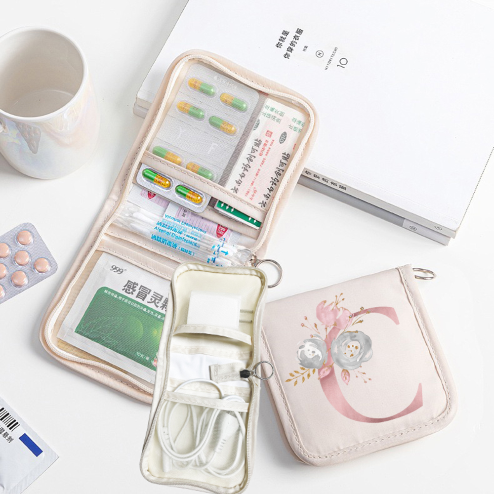 A511. Polyester First Aid Kit / Medicine Bag / Cable & Earphone Organizer Pouch – Multi-Purpose Travel Storage Bag