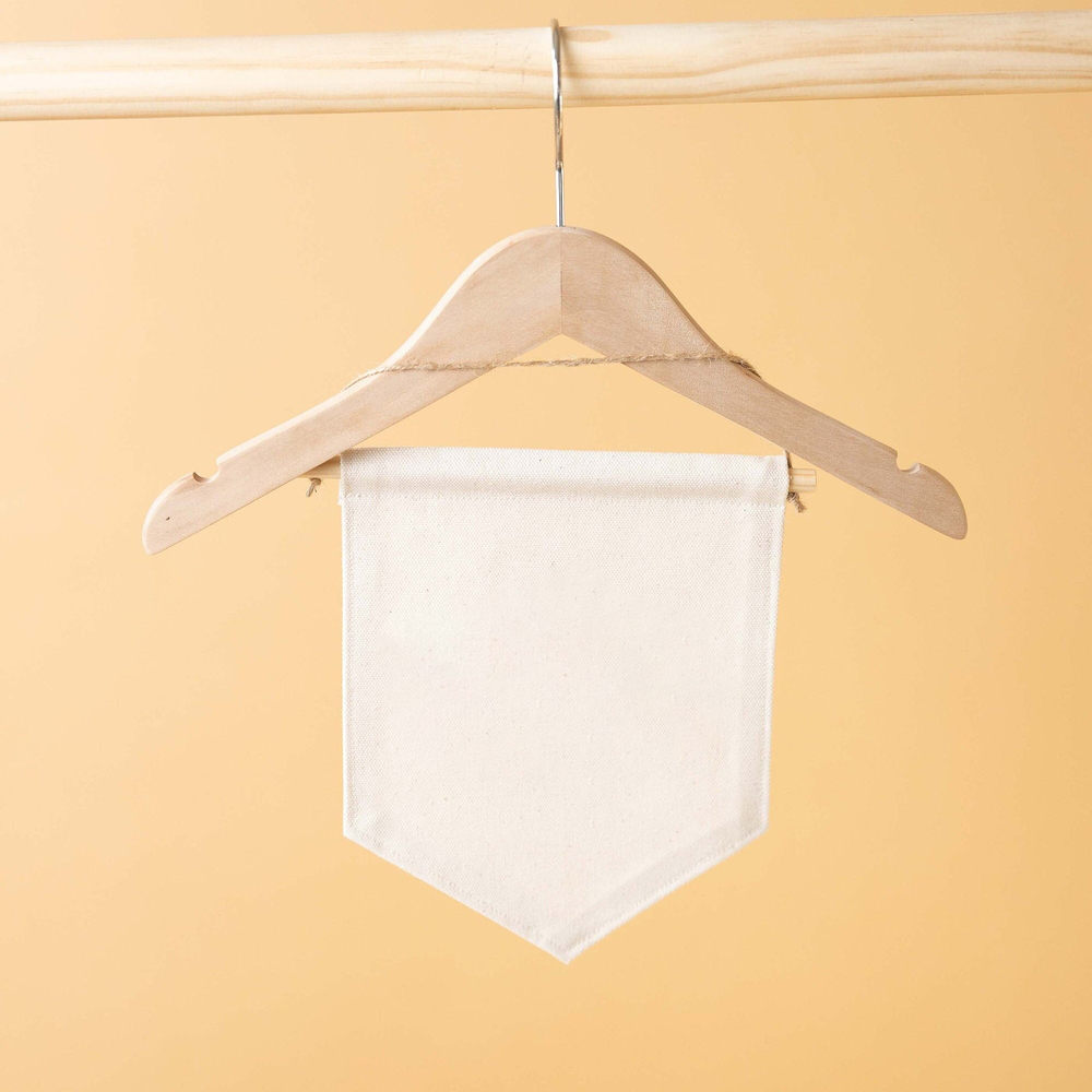 A155 Canvas Wall Banner – Decorative Hanging Flag, Pennant Banner, Wall Art Decor with Wooden Rod & Hanging Rope