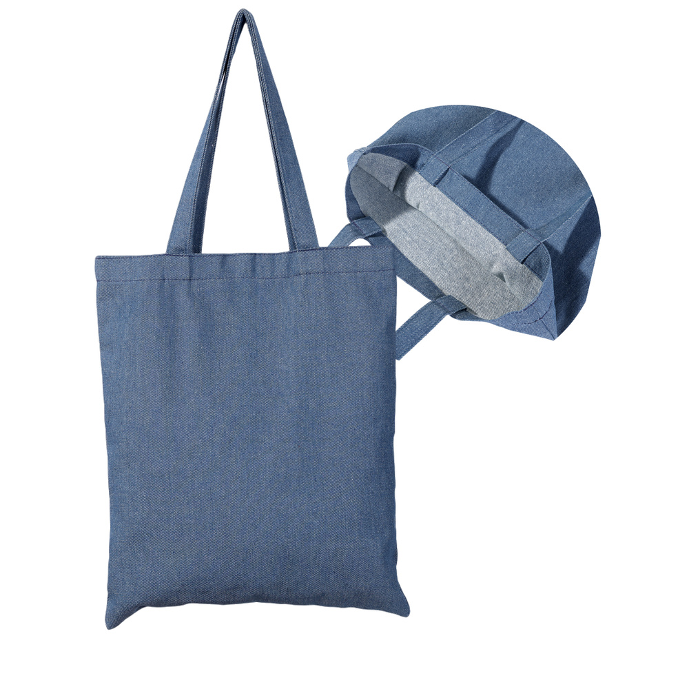 A154 Denim Tote Bag – Reusable Shopping Bag, Shopper Bag, Shoulder Bag, Handbag, Storage Bag & Everyday Carry Bag