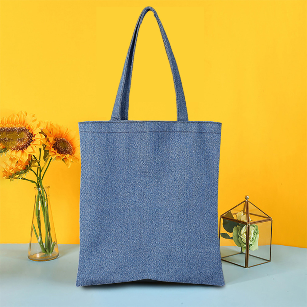 A154 Denim Tote Bag – Reusable Shopping Bag, Shopper Bag, Shoulder Bag, Handbag, Storage Bag & Everyday Carry Bag