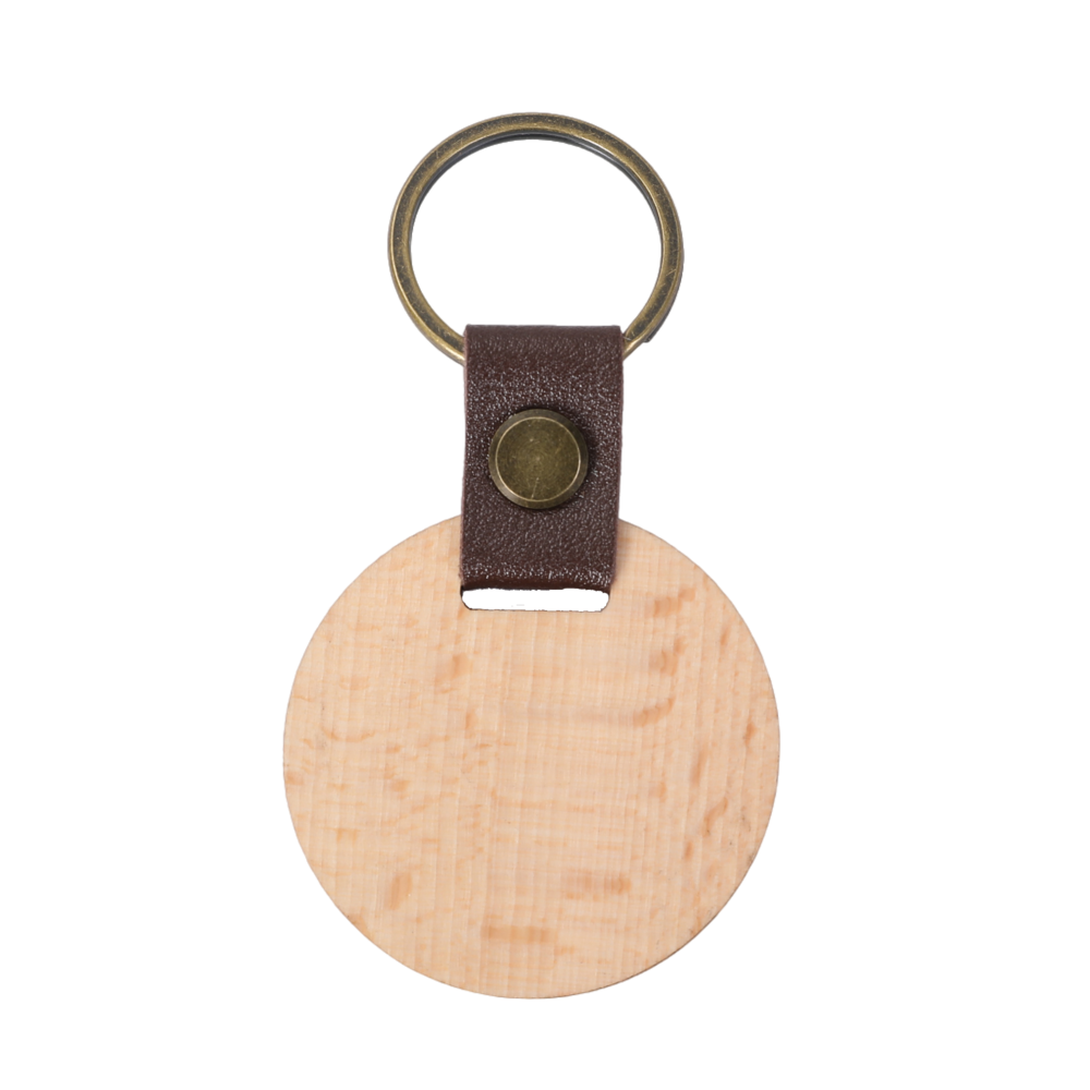 A085 Personalized Walnut Wood Keychain – Custom Wooden Key Ring, Wood Key Holder & Bag Charm, Corporate Gifts, Group Gifts & Holiday Gifts