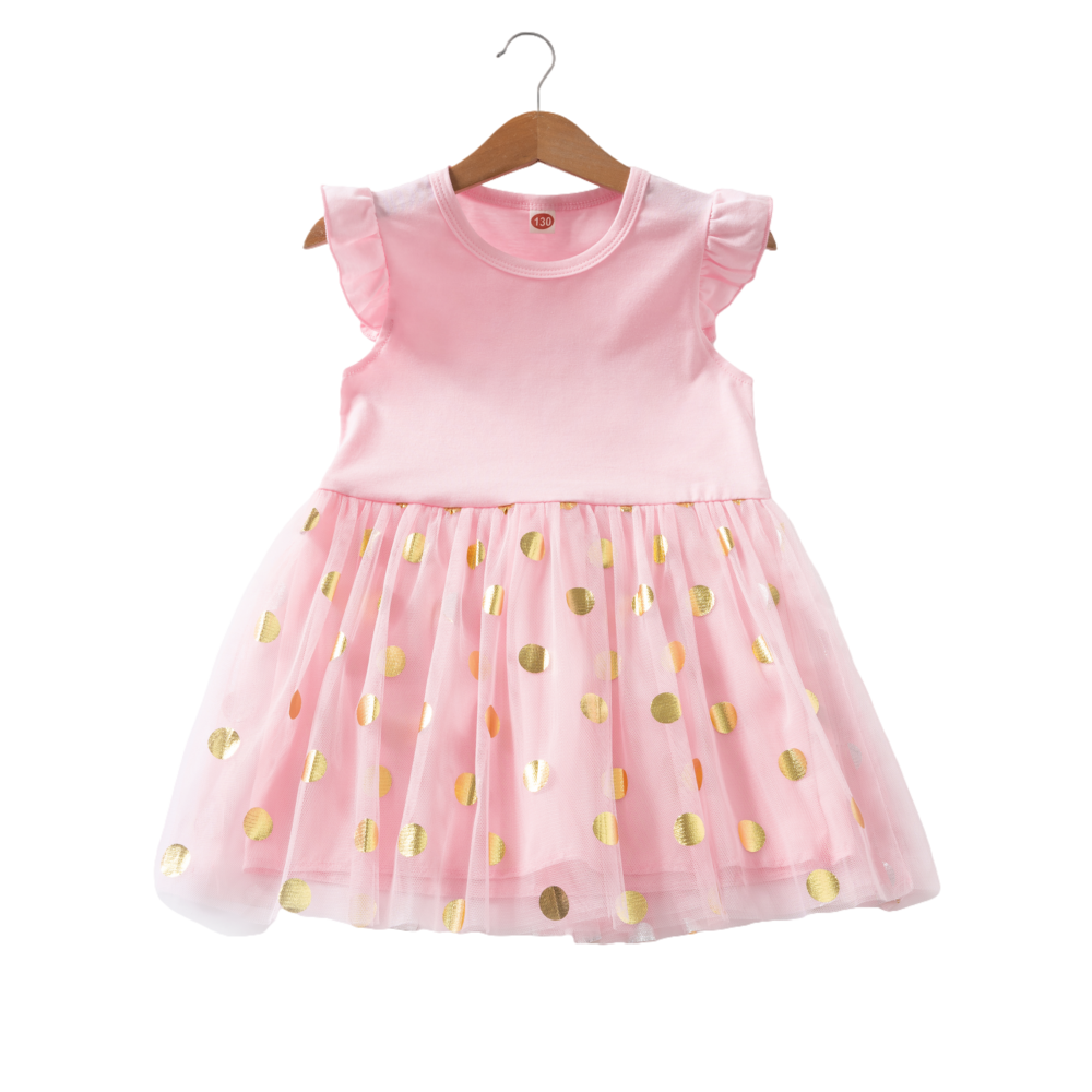 A016-A020 Cotton Princess Dress – Girls Tutu Dress with T-Shirt Top, Layered Tulle Skirt, Party Dress & Costume Dress