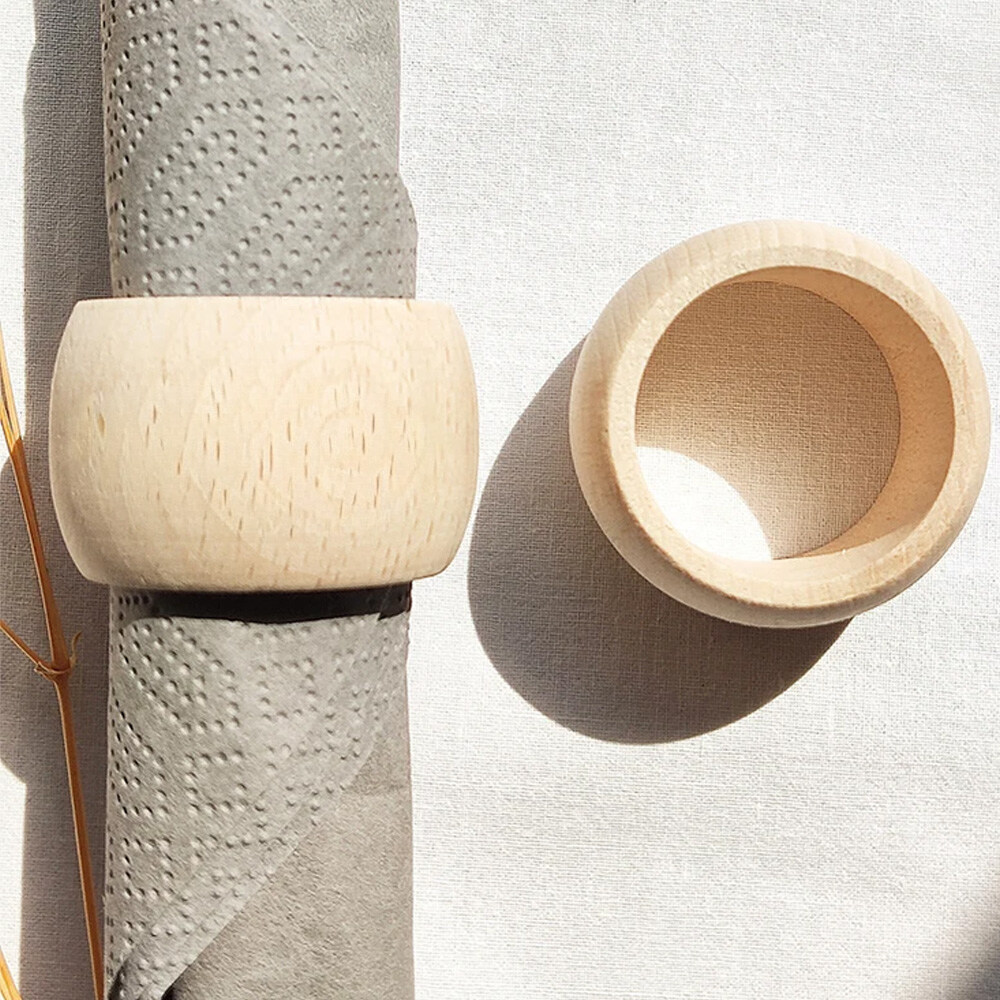 A431 Schima Wood Napkin Ring – Wooden Napkin Holder, Napkin Ring Holder, Table Setting Decor & Dining Table Accessory